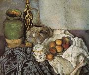 Paul Cezanne bottle of still life of fruit oil on canvas